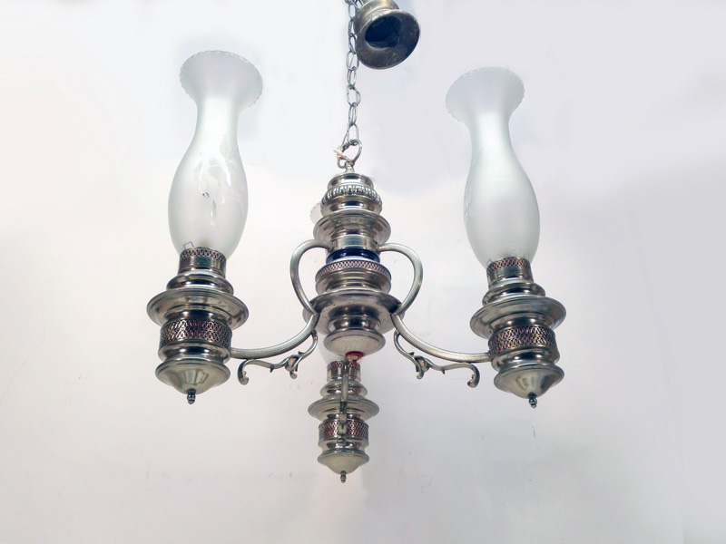 lampara techo 3tulipas metal cristal rosca peque§a alt 50 o50 1u